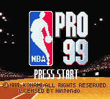 NBA Pro '99 (Europe) Title Screen
